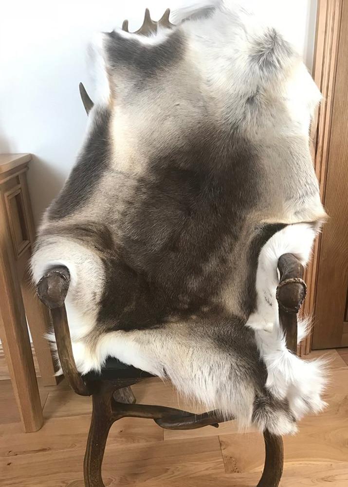 lambland Extra Large Reindeer Hide in Dark Natural Shades