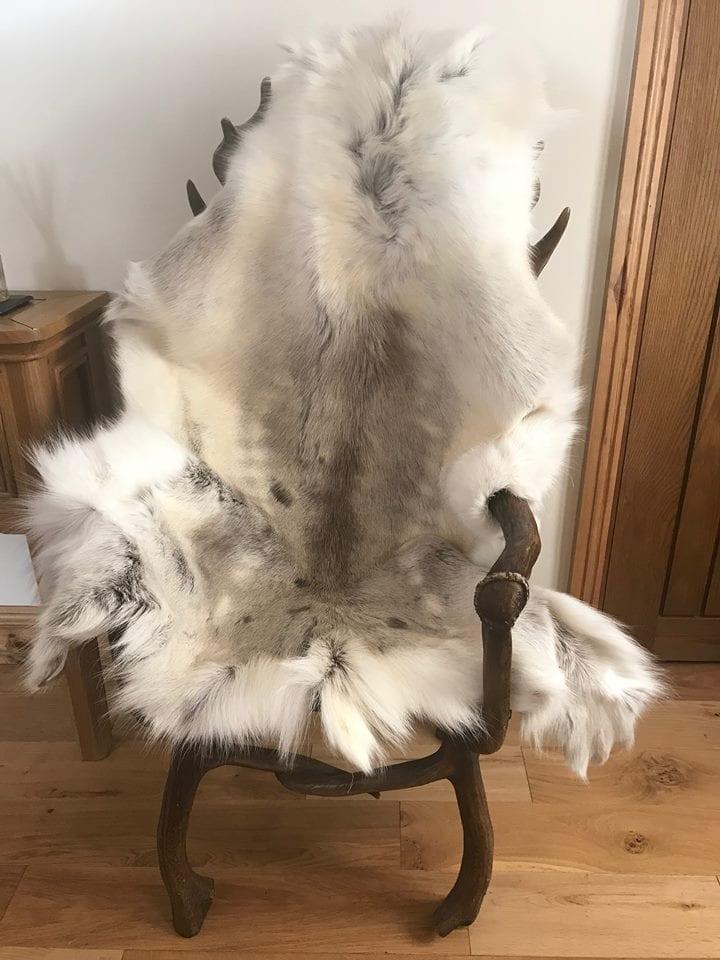 Lambland Extra Large Reindeer Hide In Light Natural Shades