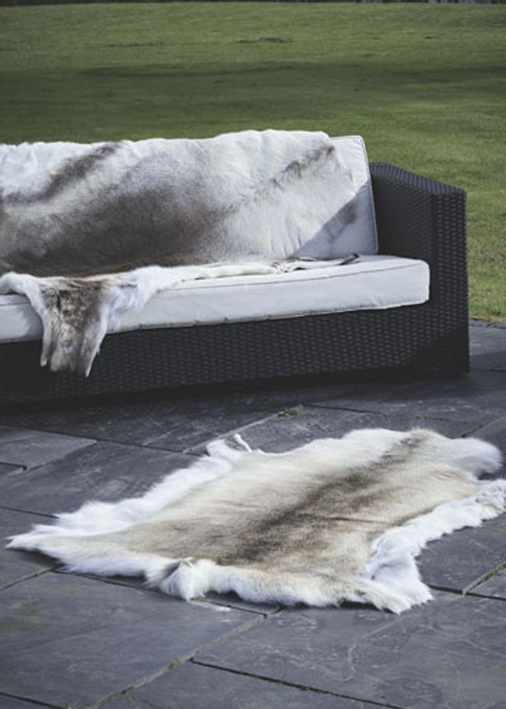 lambland Extra Large Reindeer Hide in Light Natural Shades