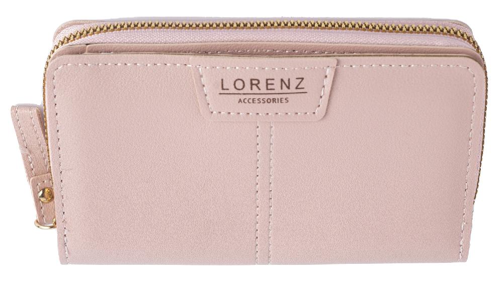 Lambland Faux Leather Zip Around Wallet With Magnetic Note Section