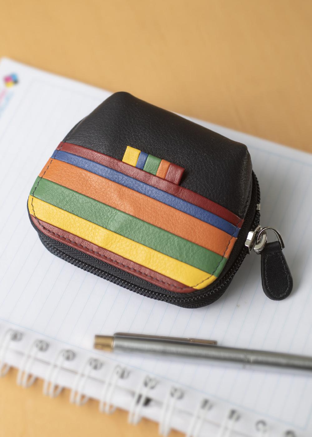Lambland Graffiti Premium Leather Multi Colour Coin Wallet