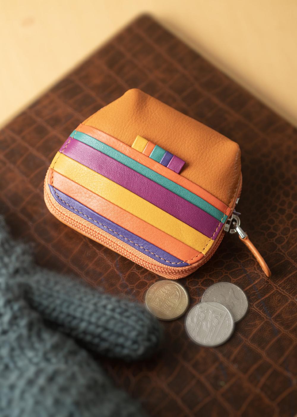 lambland Graffiti Premium Leather Multi Colour Coin Wallet