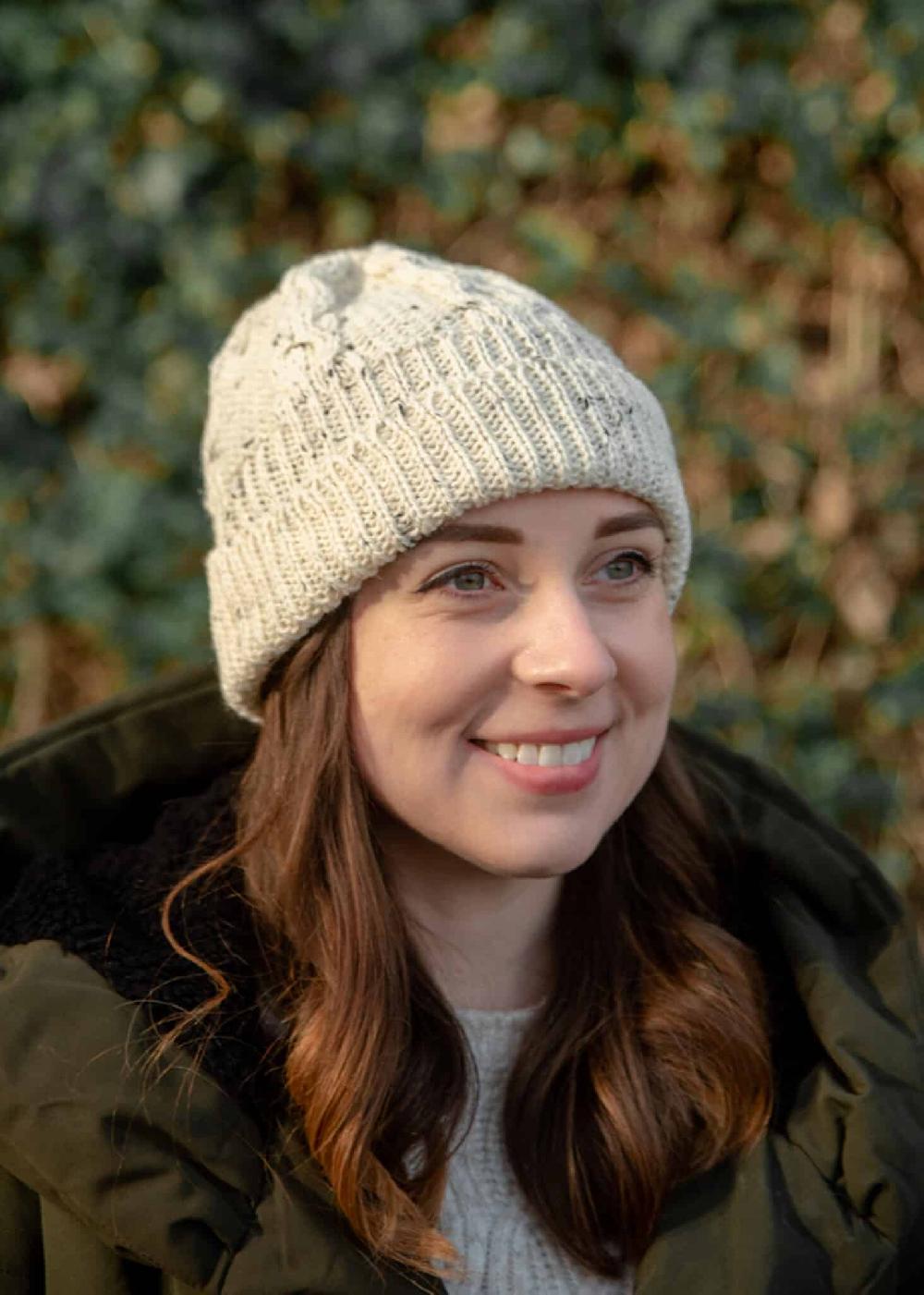 Lambland Hand Knitted British Wool Aran Beanie Skullie Hat