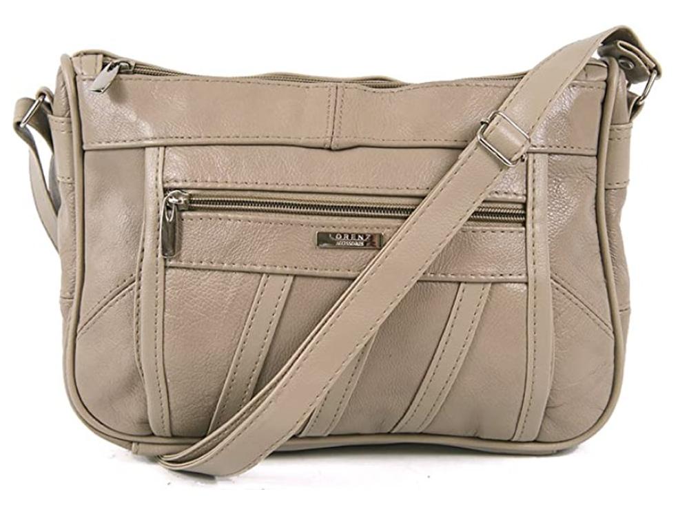 Lambland Hardy Leather Dual Zipped Cross Stitch Bag