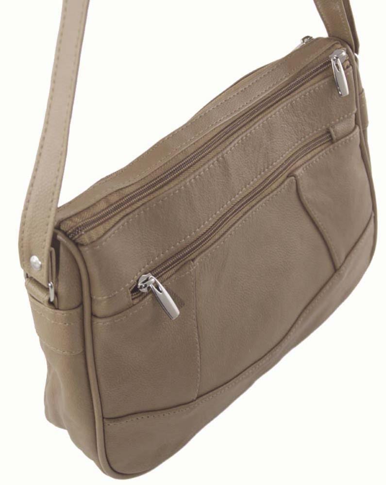 Lambland Hardy Leather Dual Zipped Cross Stitch Bag