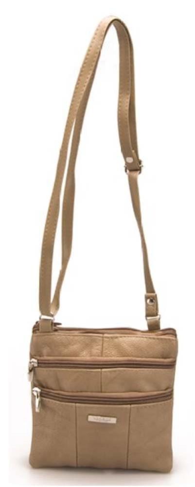 Lambland Hardy Leather Small Multi Zip Dual Compartment Bag