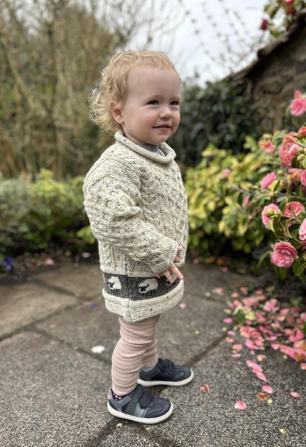 Lambland Kids’ British Wool Sheep Border Tunic Jumper