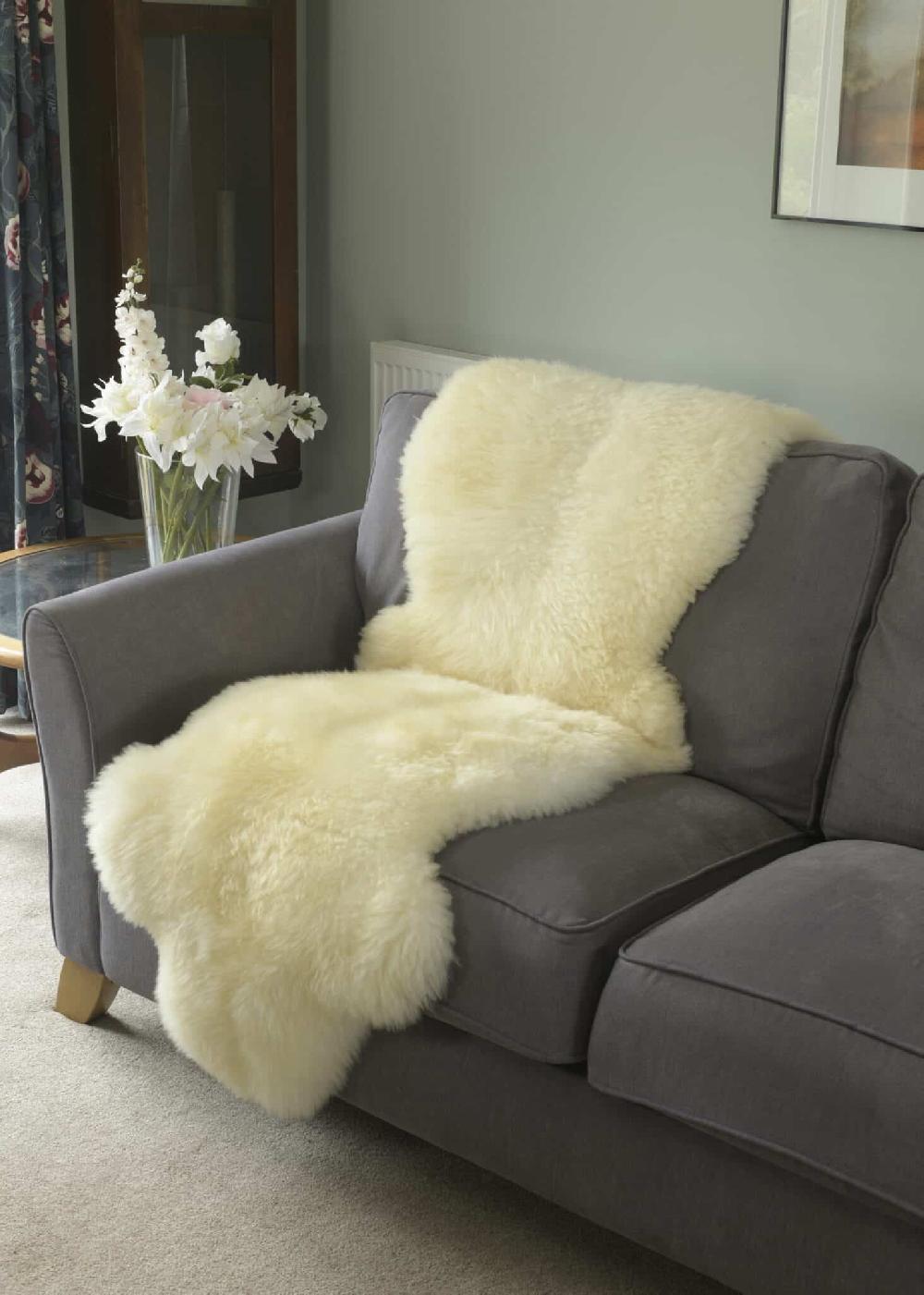 Lambland British Ivory Sheepskin Armchair Liner