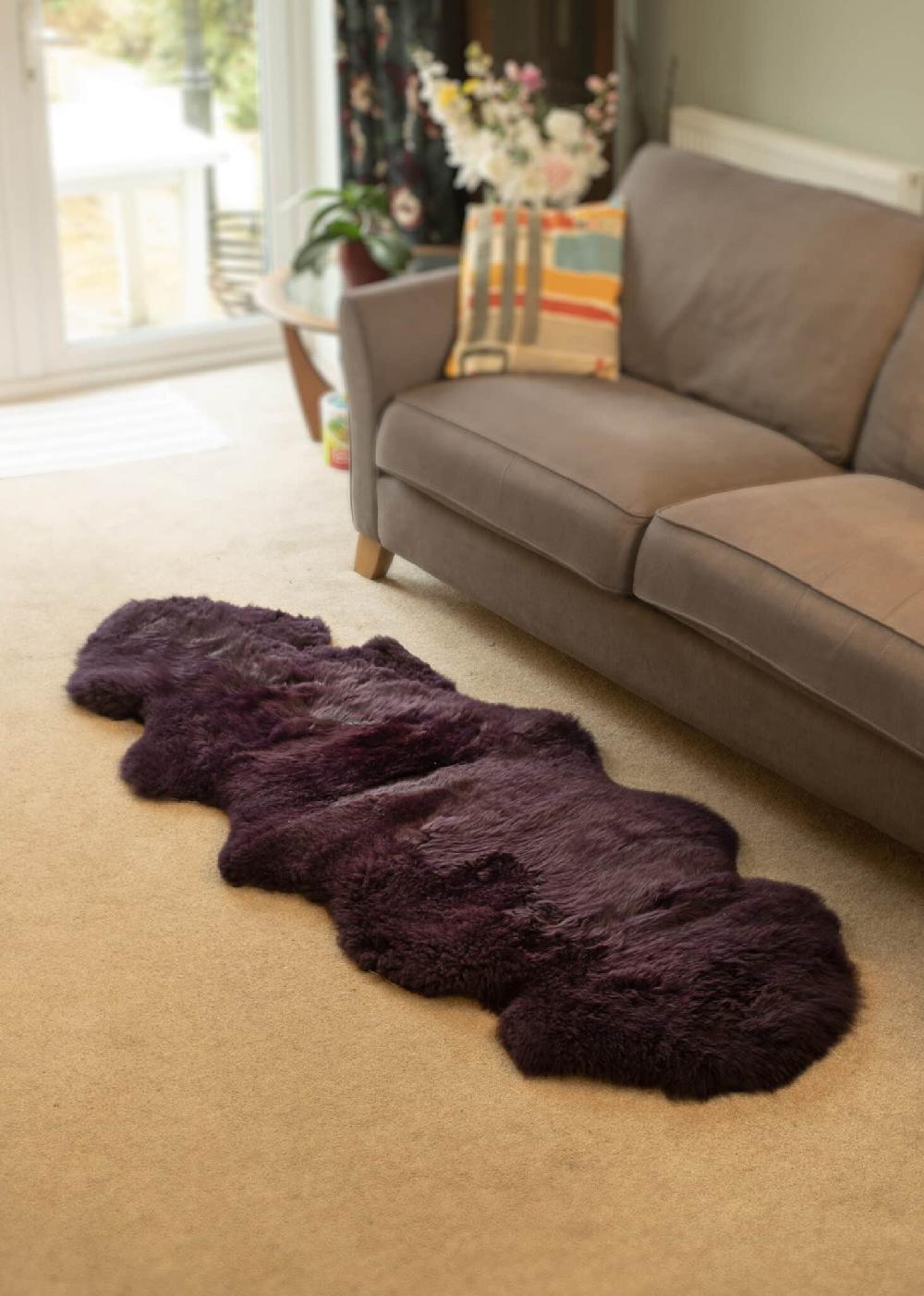 Lambland British Premium Purple Sheepskin Rug