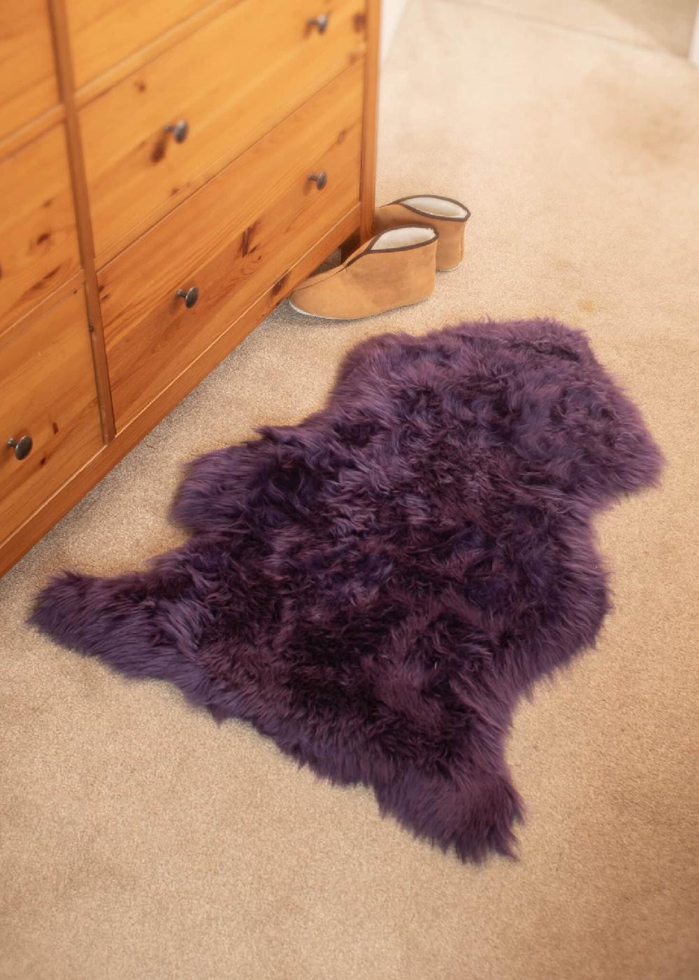 lambland British Premium Purple Sheepskin Rug