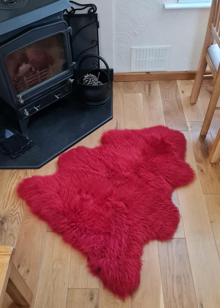 Lambland British Premium Red Sheepskin Rug