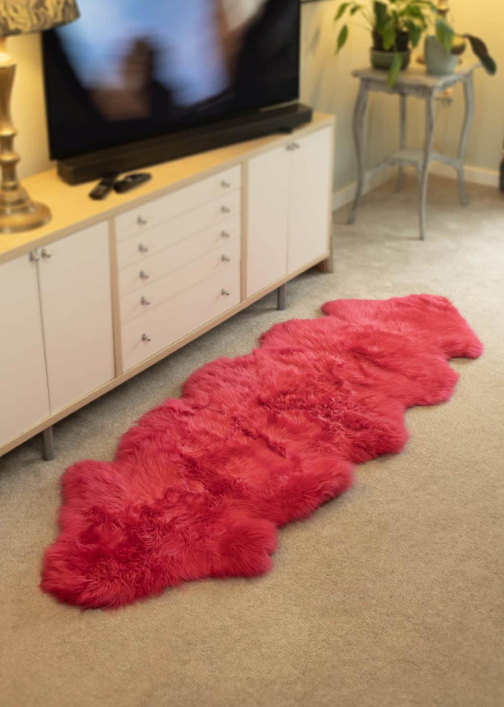 Lambland British Premium Red Sheepskin Rug