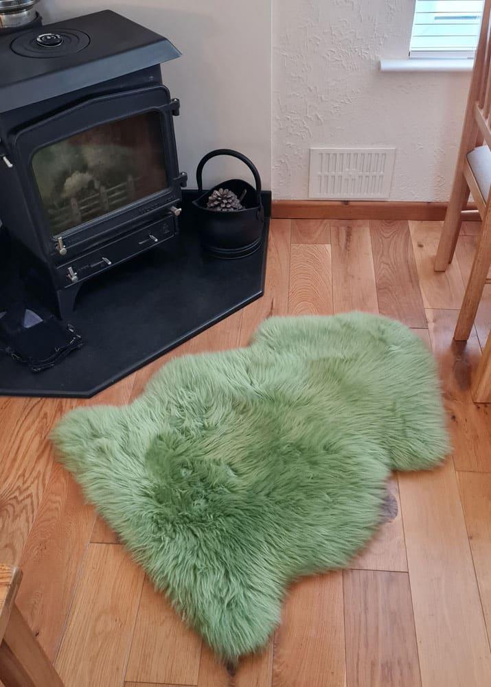 Lambland British Premium Sage Green Sheepskin Rug