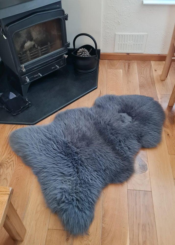 lambland British Premium Slate Grey Sheepskin Rug