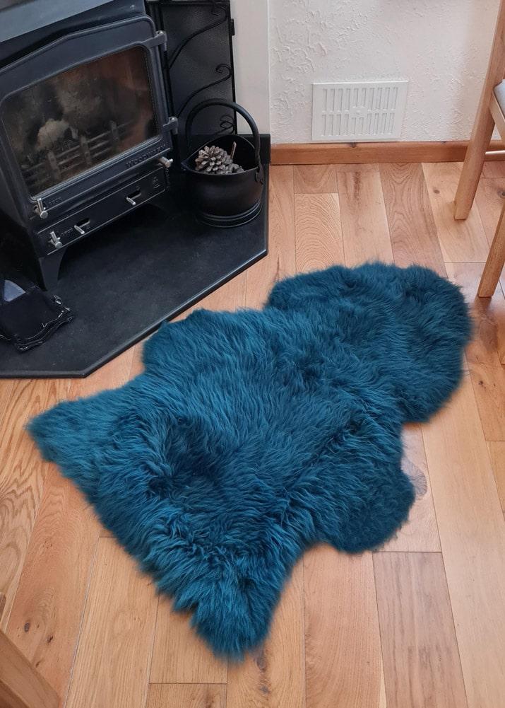 Lambland British Premium Teal Sheepskin Rug