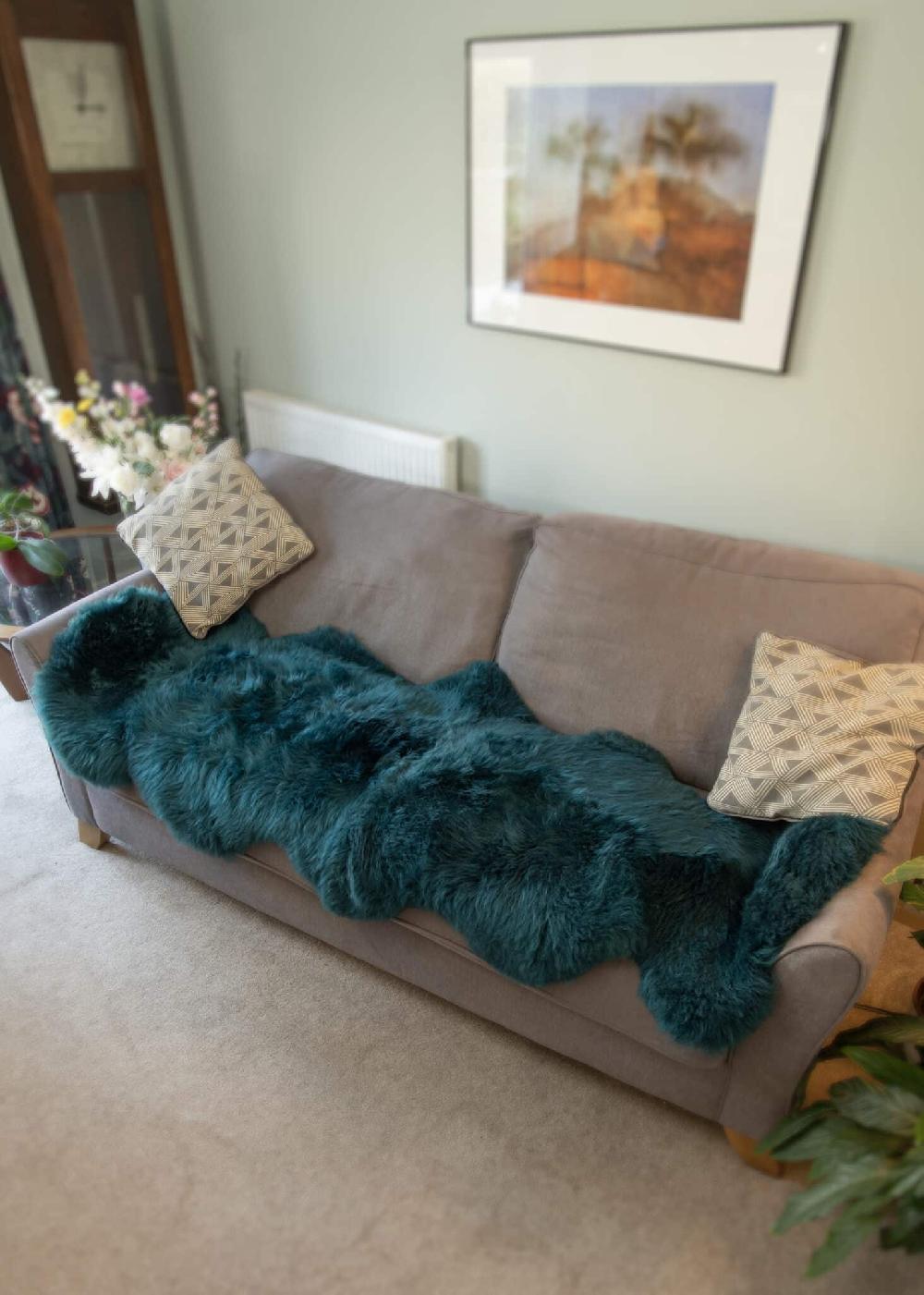 Lambland British Premium Teal Sheepskin Rug