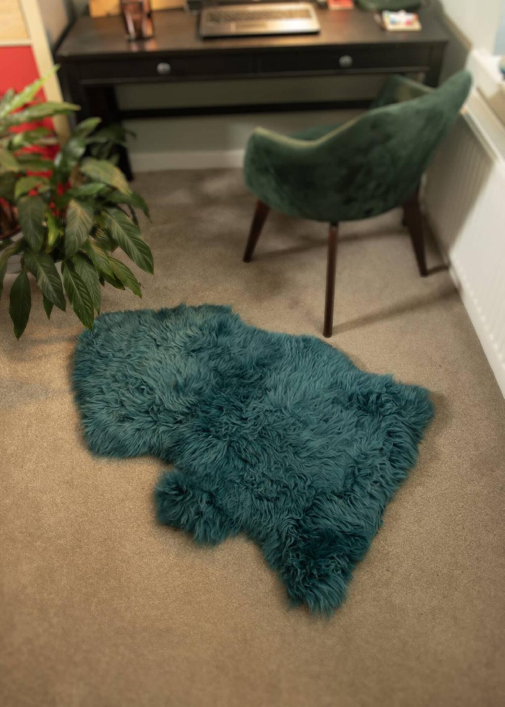 lambland British Premium Teal Sheepskin Rug