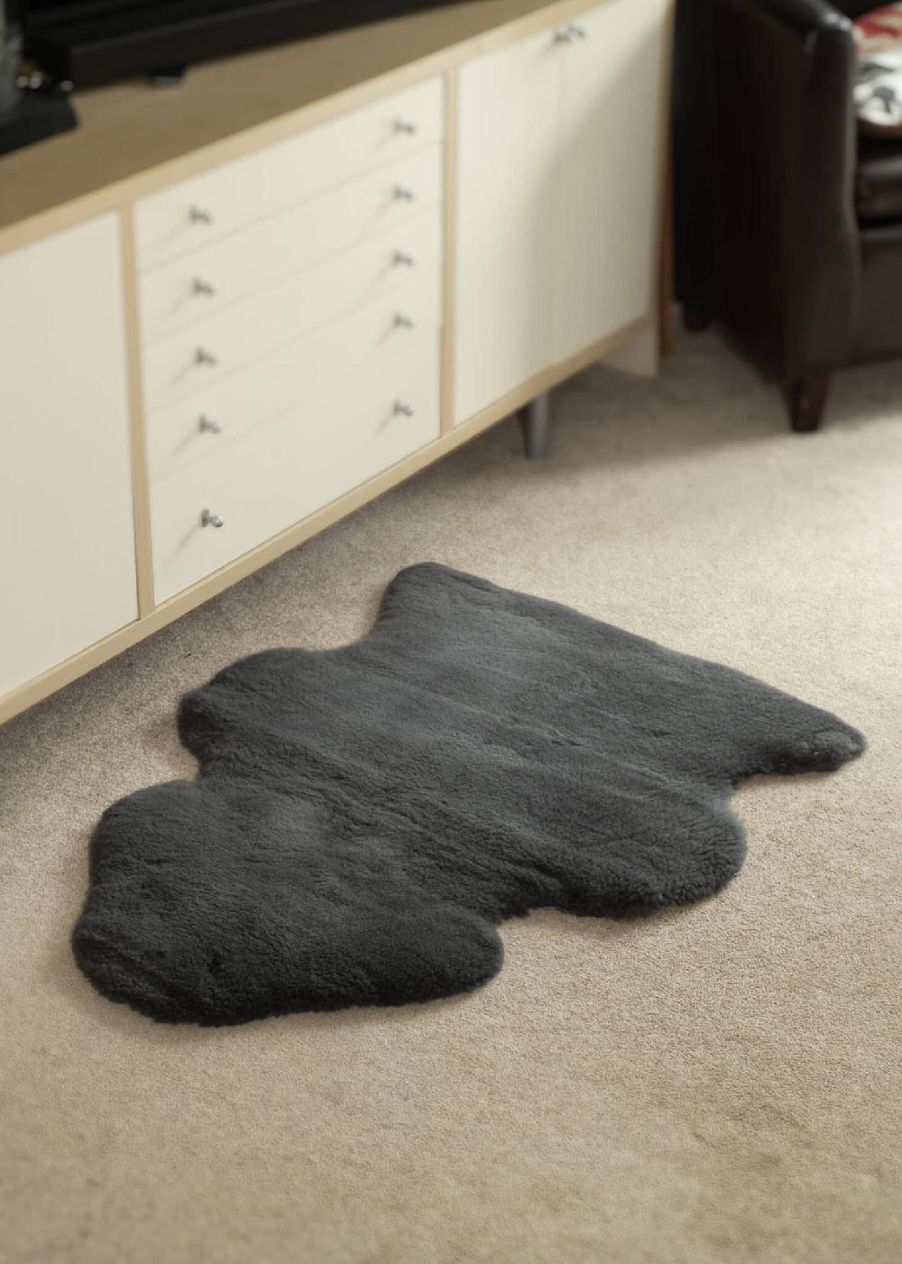 lambland British Slate Grey Clipped Sheepskin Rug