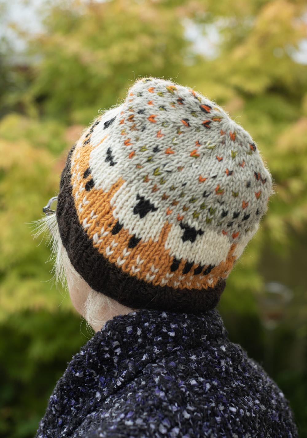 lambland Chunky Knit Sheep Beanie Hat – Ochre Multi