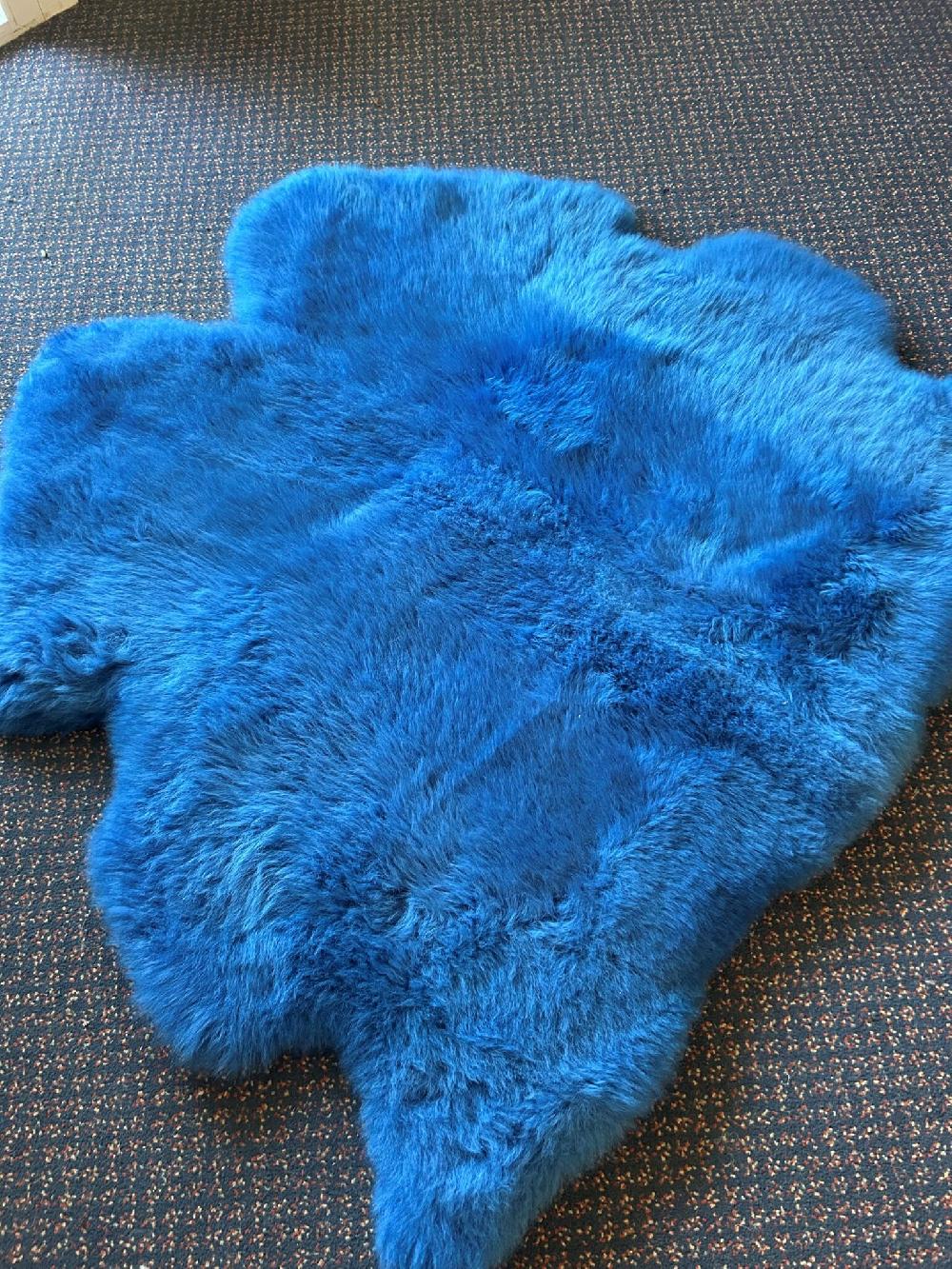 Lambland Clearance – Blue Side By Side Sheepskin Rug