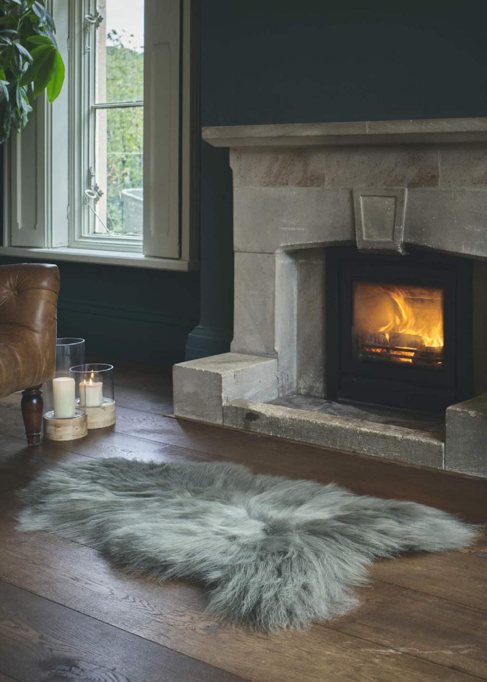 lambland Eco Tanned Long Wool Khaki Sheepskin