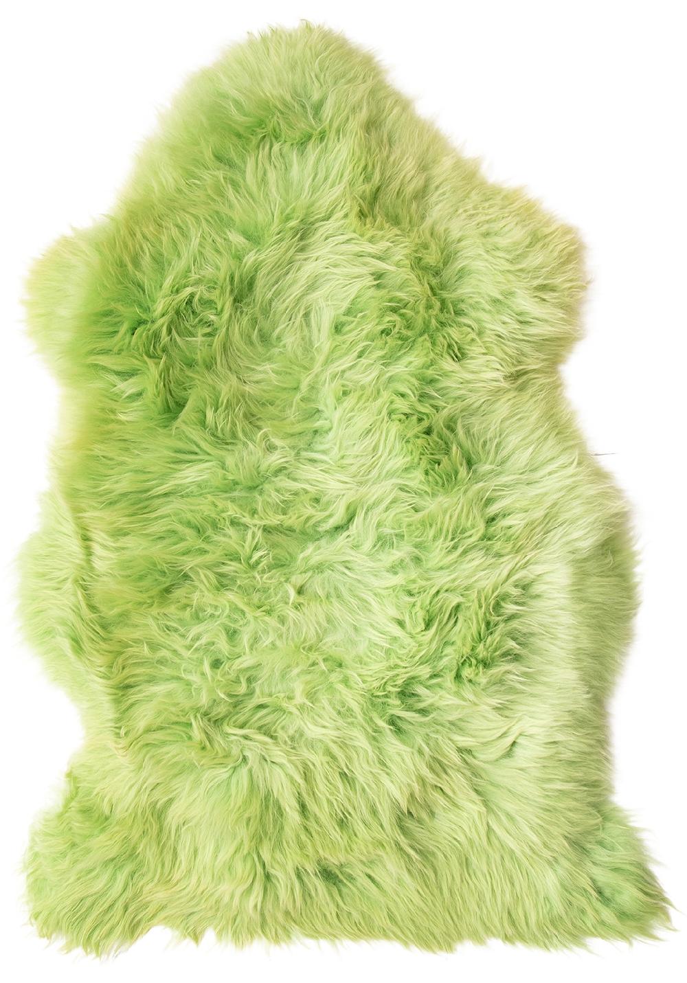 Lambland Eco Tanned Luxury Apple Green Sheepskin