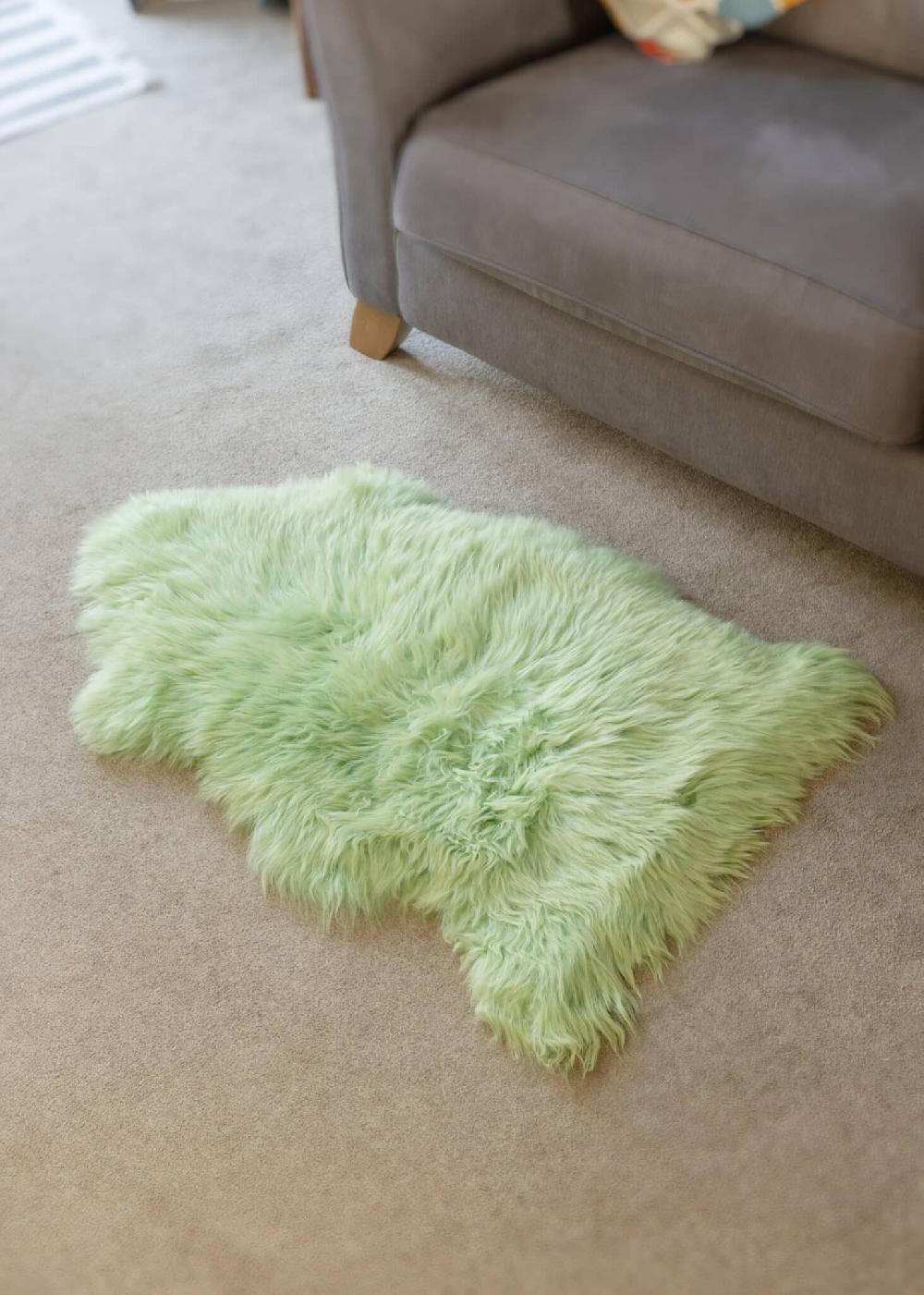 lambland Eco Tanned Luxury Apple Green Sheepskin