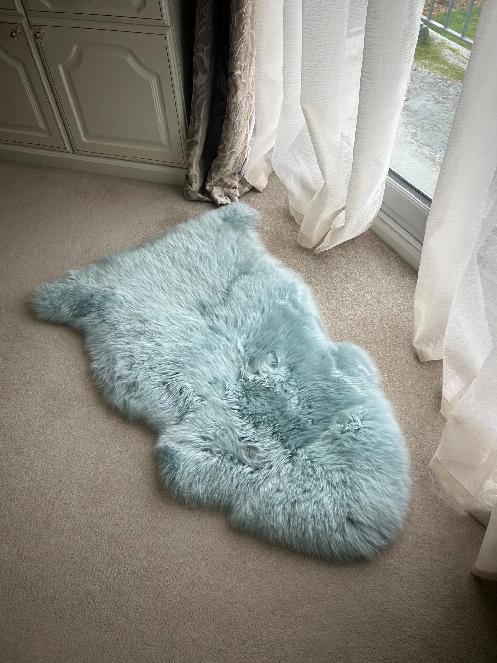 Lambland Eco Tanned Luxury Duck Egg Sheepskin Rug