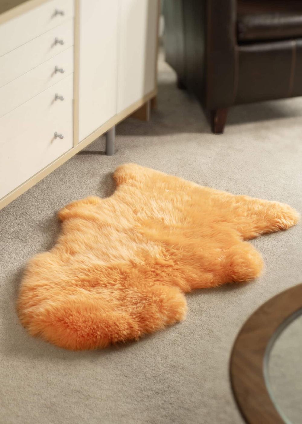 lambland Eco Tanned Luxury Light Orange Sheepskin