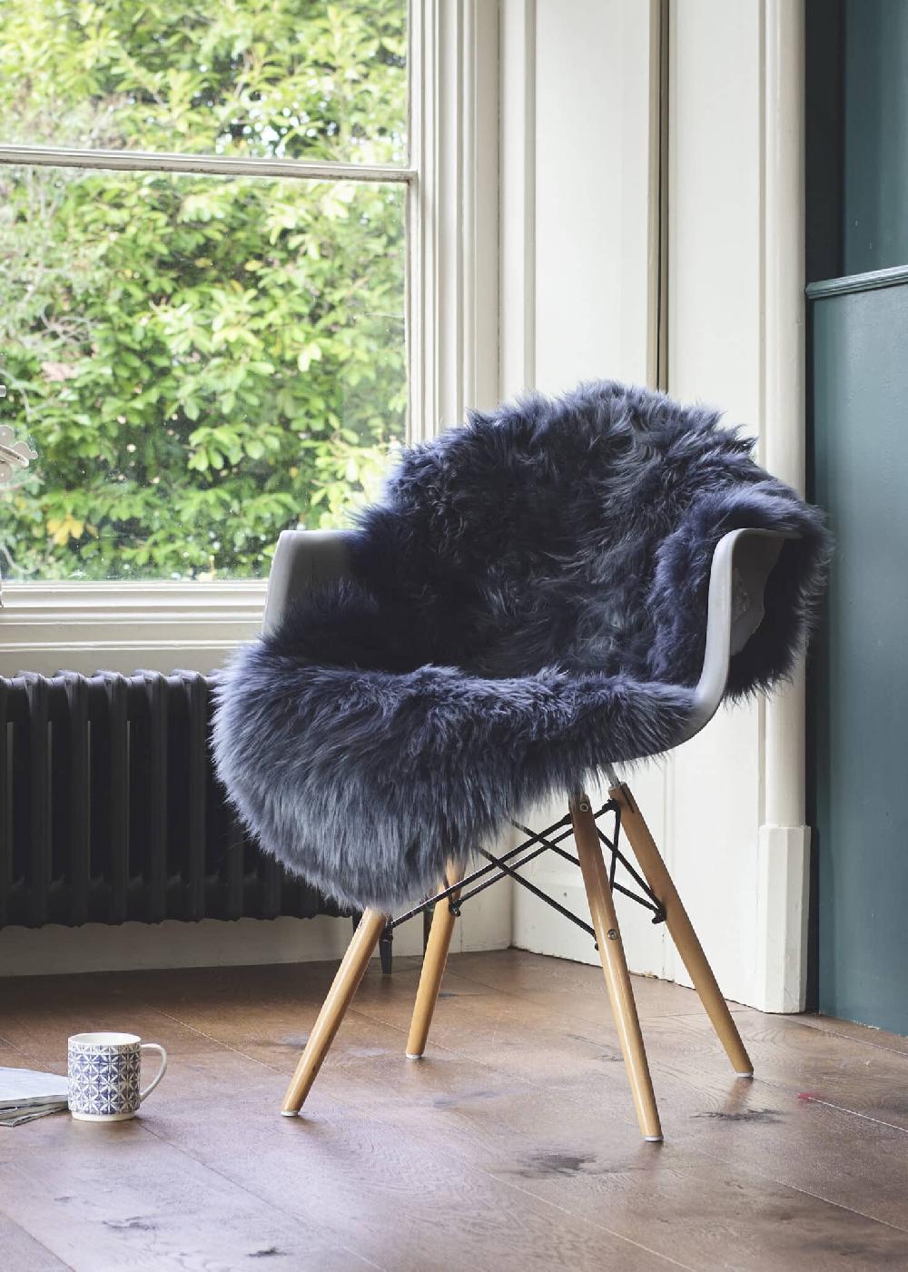 lambland Eco Tanned Luxury Navy Blue Sheepskin