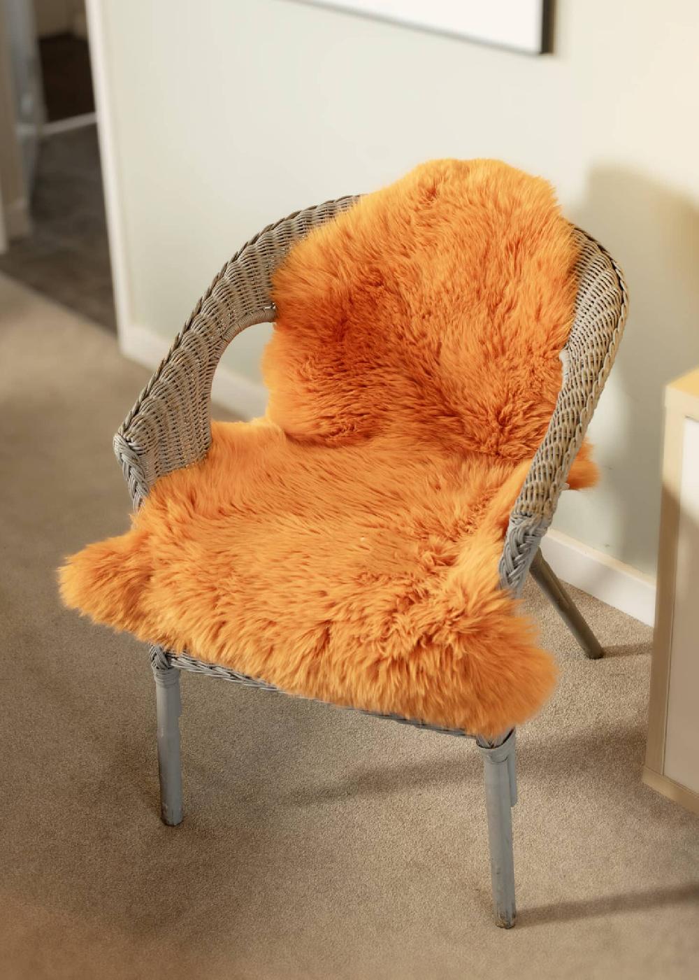 Lambland Eco Tanned Luxury Orange Sheepskin