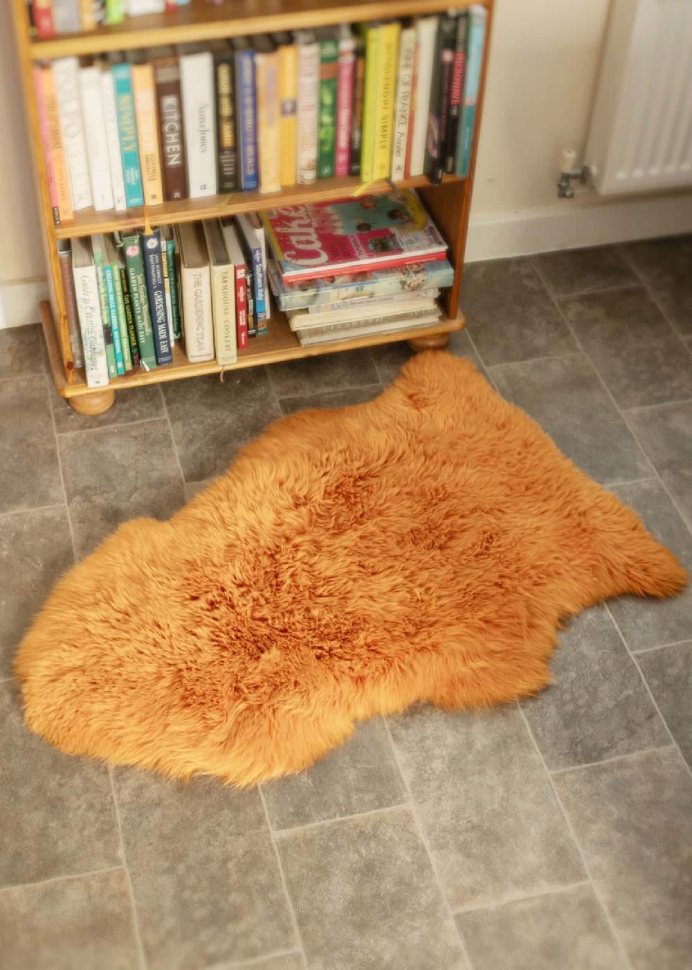 lambland Eco Tanned Luxury Orange Sheepskin