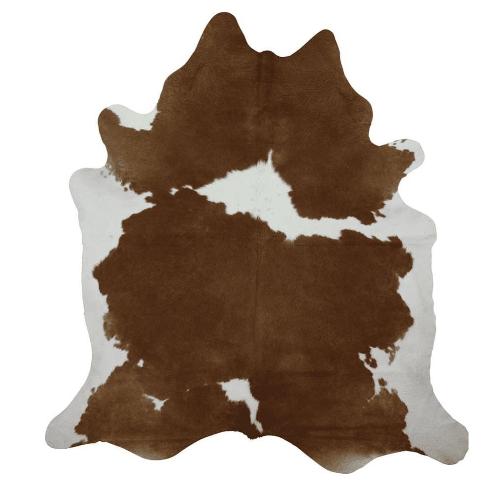 lambland Genuine Brown White Natural Cow Hide