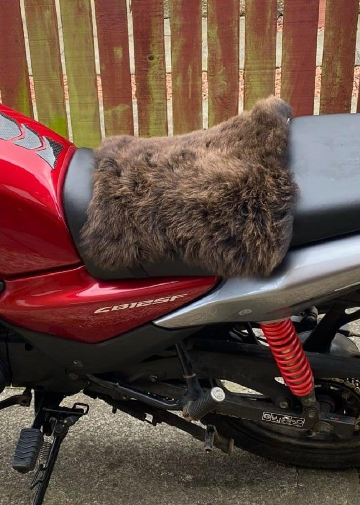 lambland Genuine Sheepskin Motorcycle Seat Pad