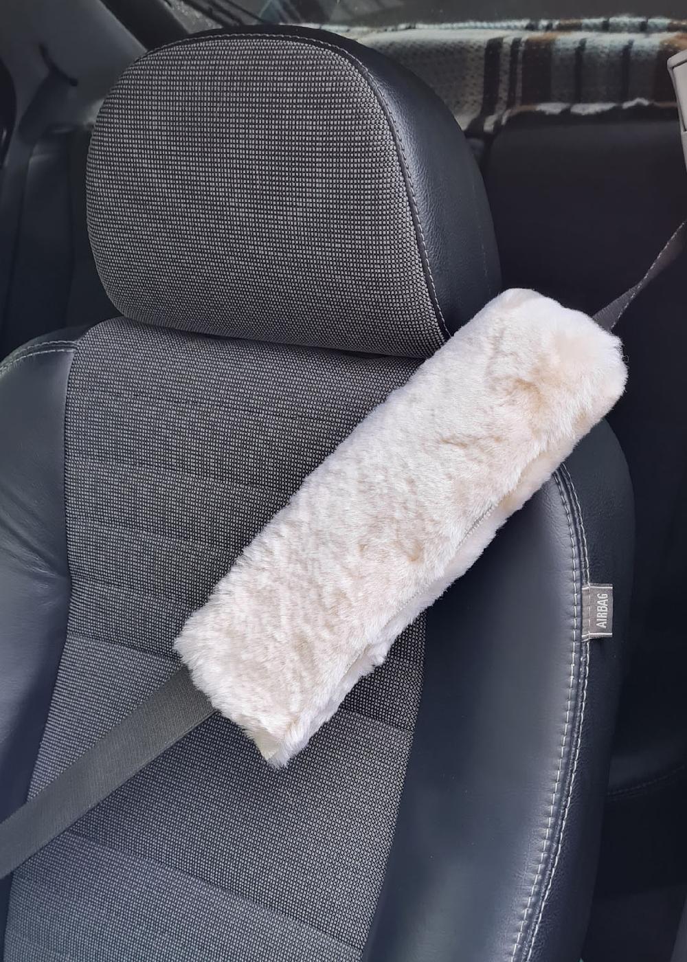 lambland Genuine Sheepskin Seat Belt Cover