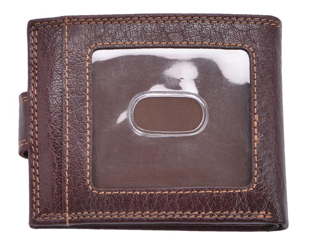 Lambland Grained Leather Wallet With Rear Window