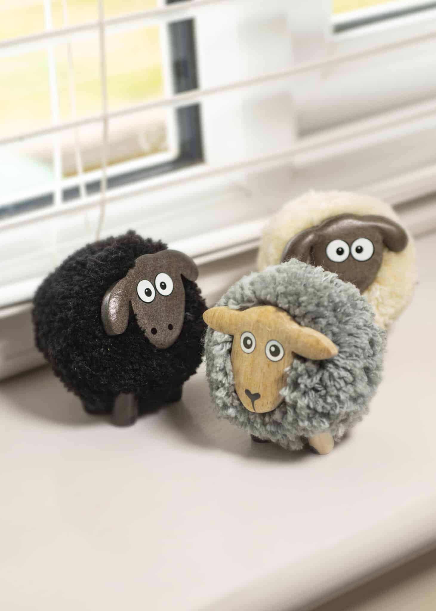 lambland Handmade Pom Pom Sheep Decor Toy