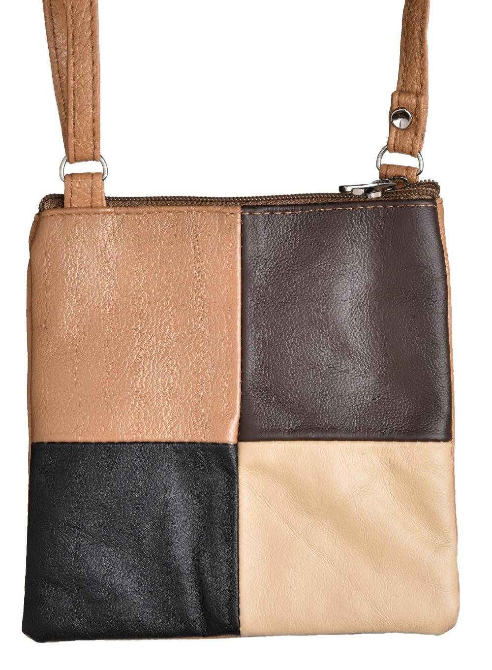 Lambland Hardy Leather Small Dual Zipped Patch Bag
