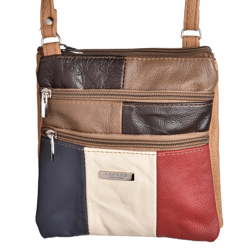 lambland Hardy Leather Small Dual Zipped Patch Bag