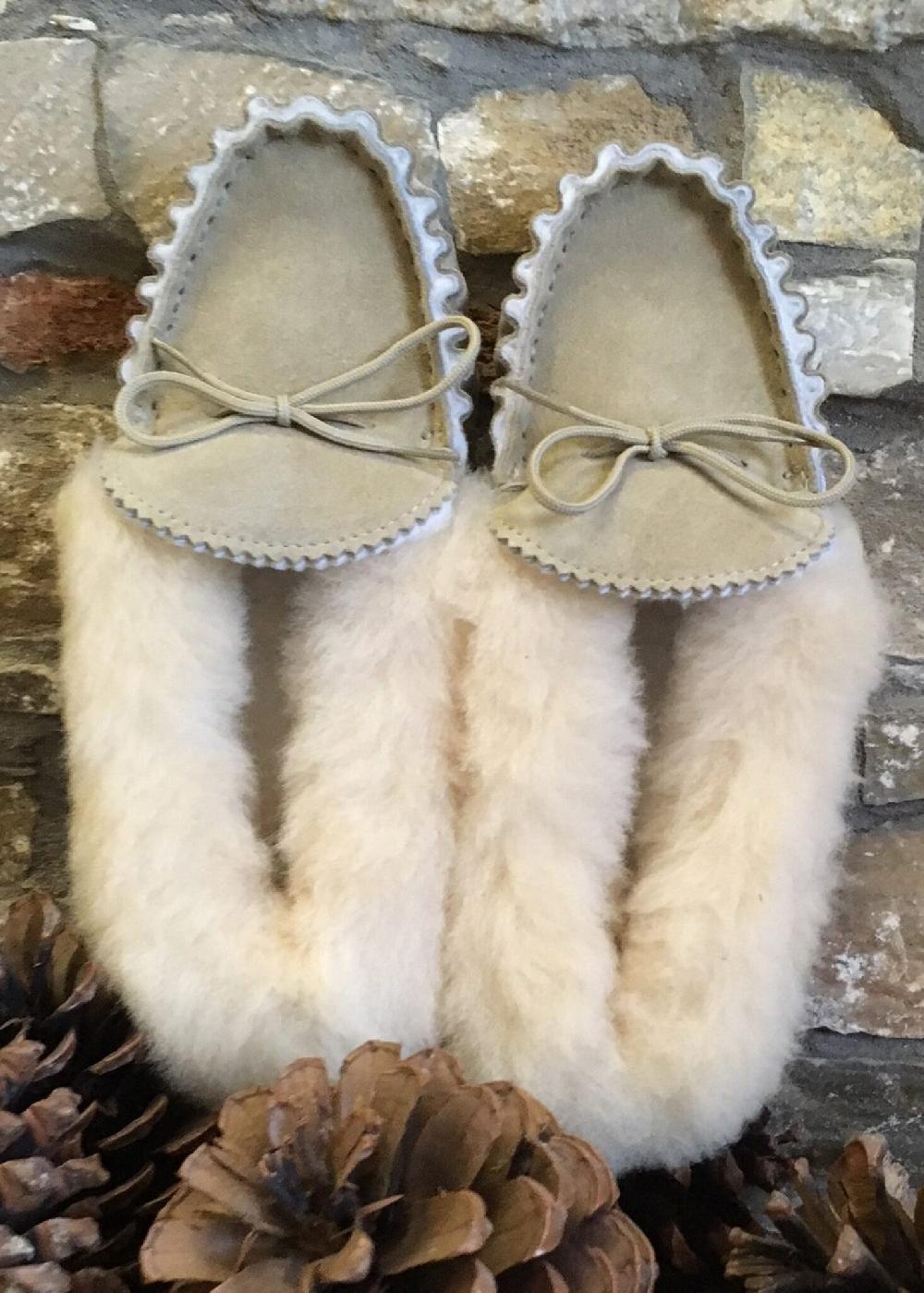 lambland Harper – Fluffy Sheepskin Moccasins