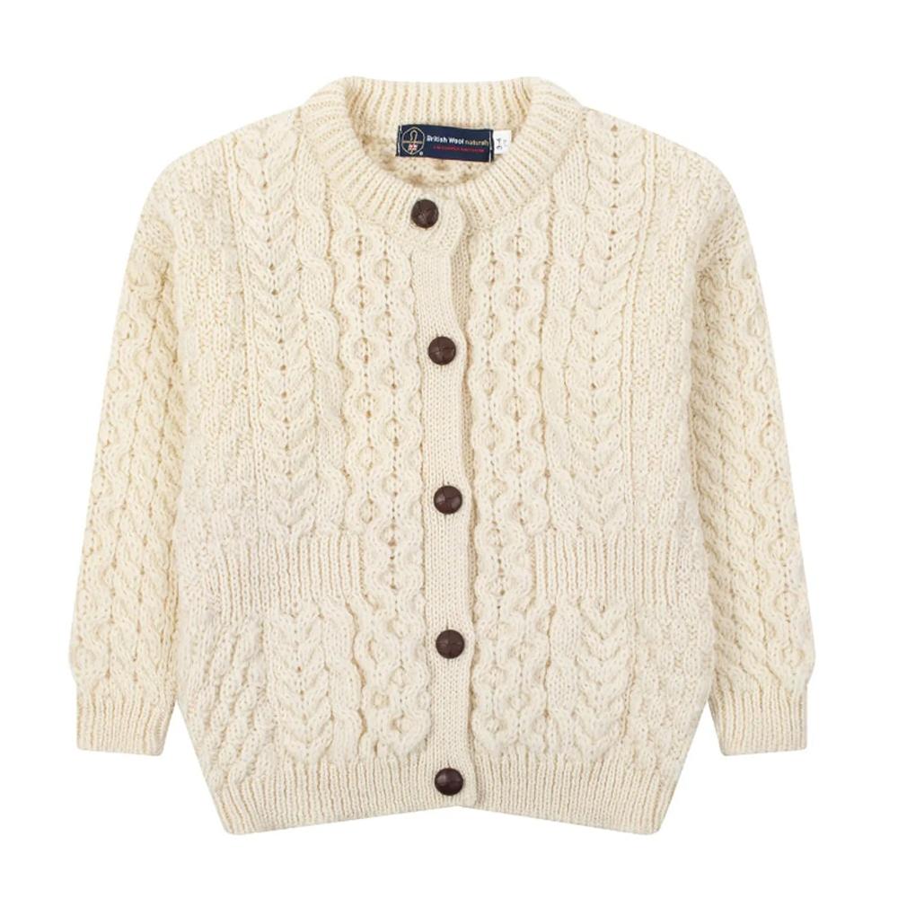 lambland Kids’ 100% British Wool Lumber Cardigan