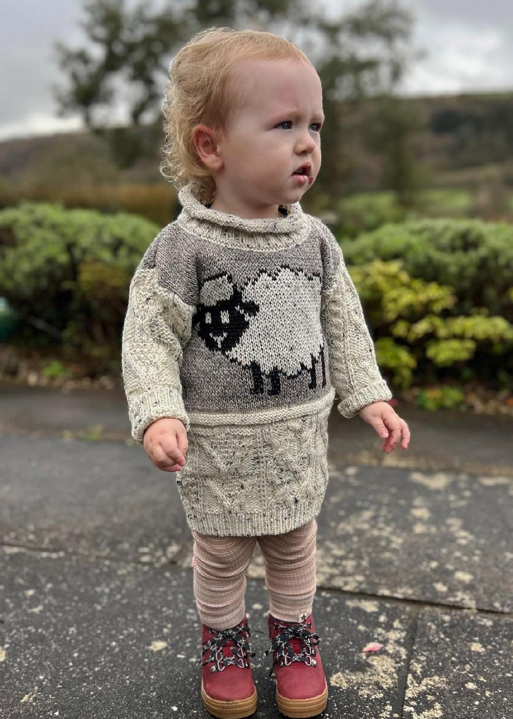 lambland Kids’ Aran Sheep Jumper