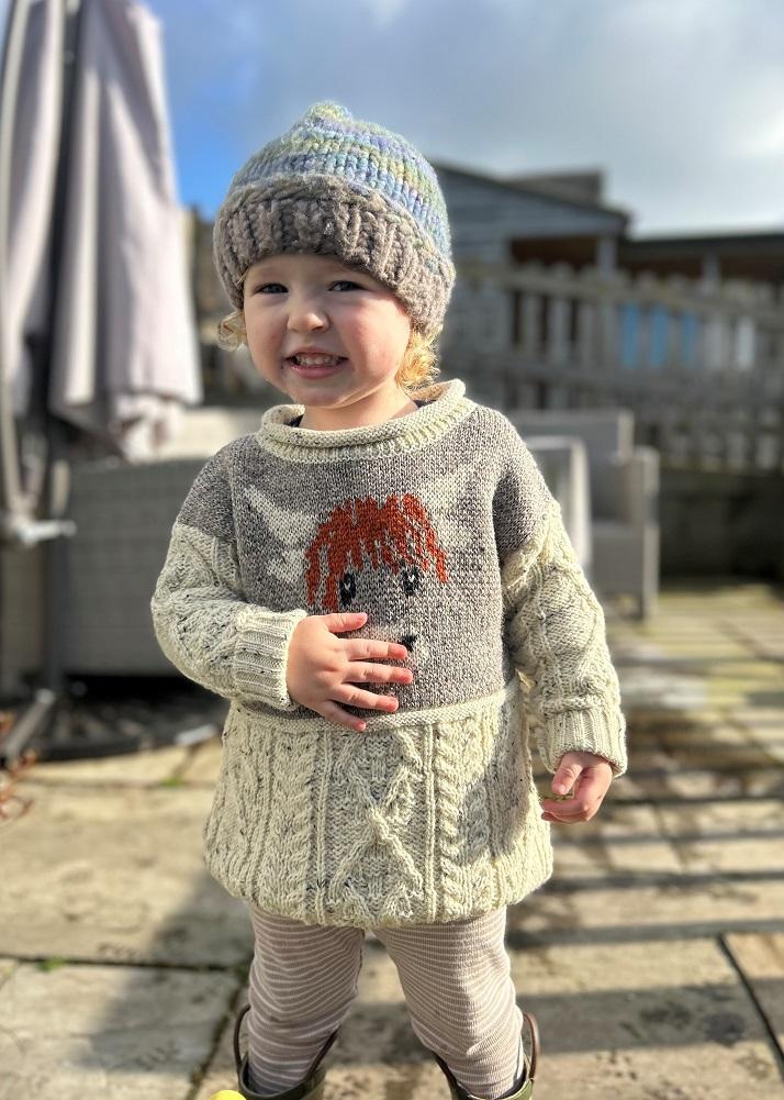 lambland Kids’ British Wool Highland Cow Jumper