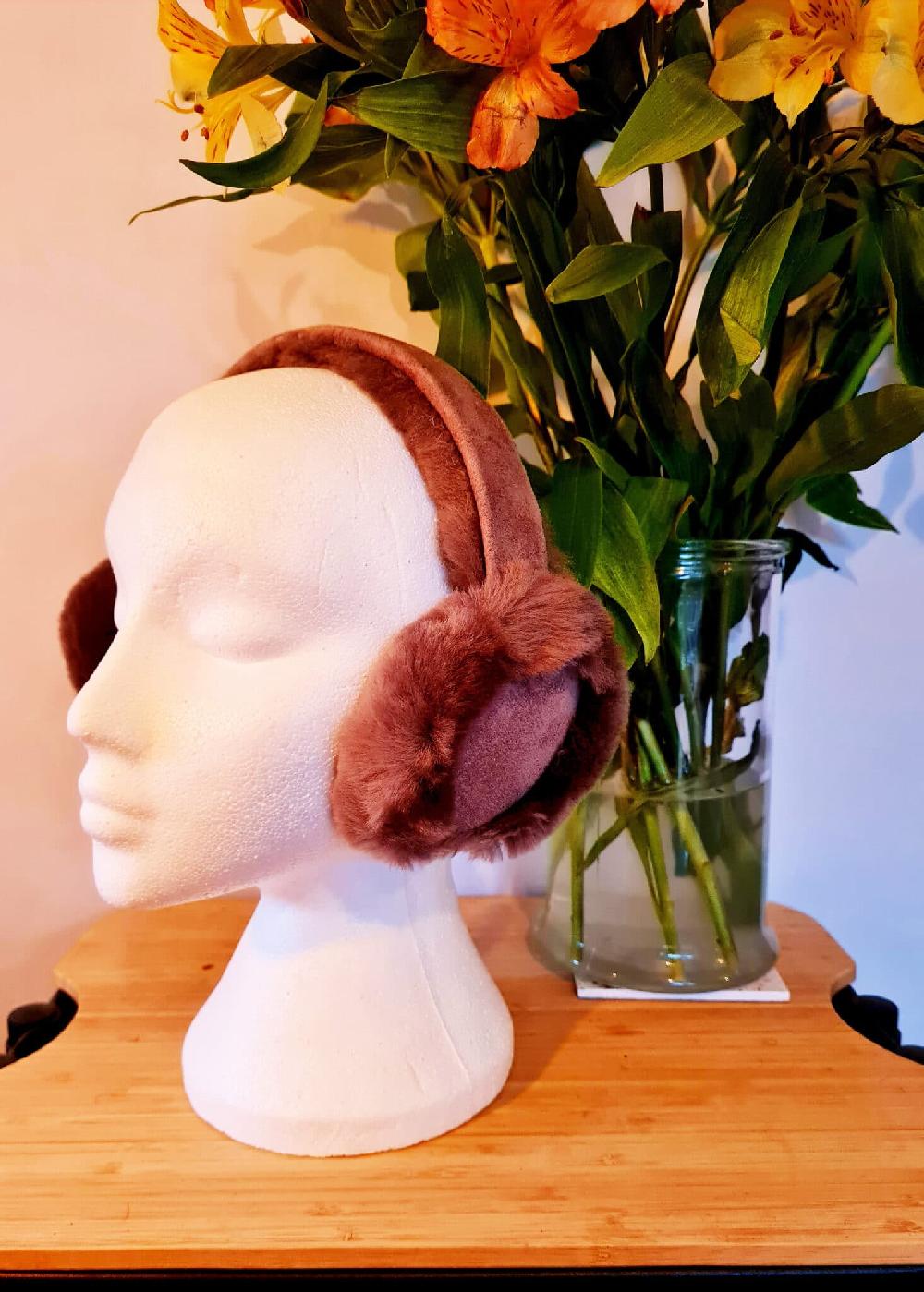 lambland Kids’ Suede and Sheepskin Earmuffs
