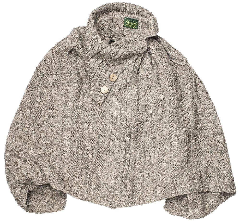 Lambland Ladies Aran Wool Poncho
