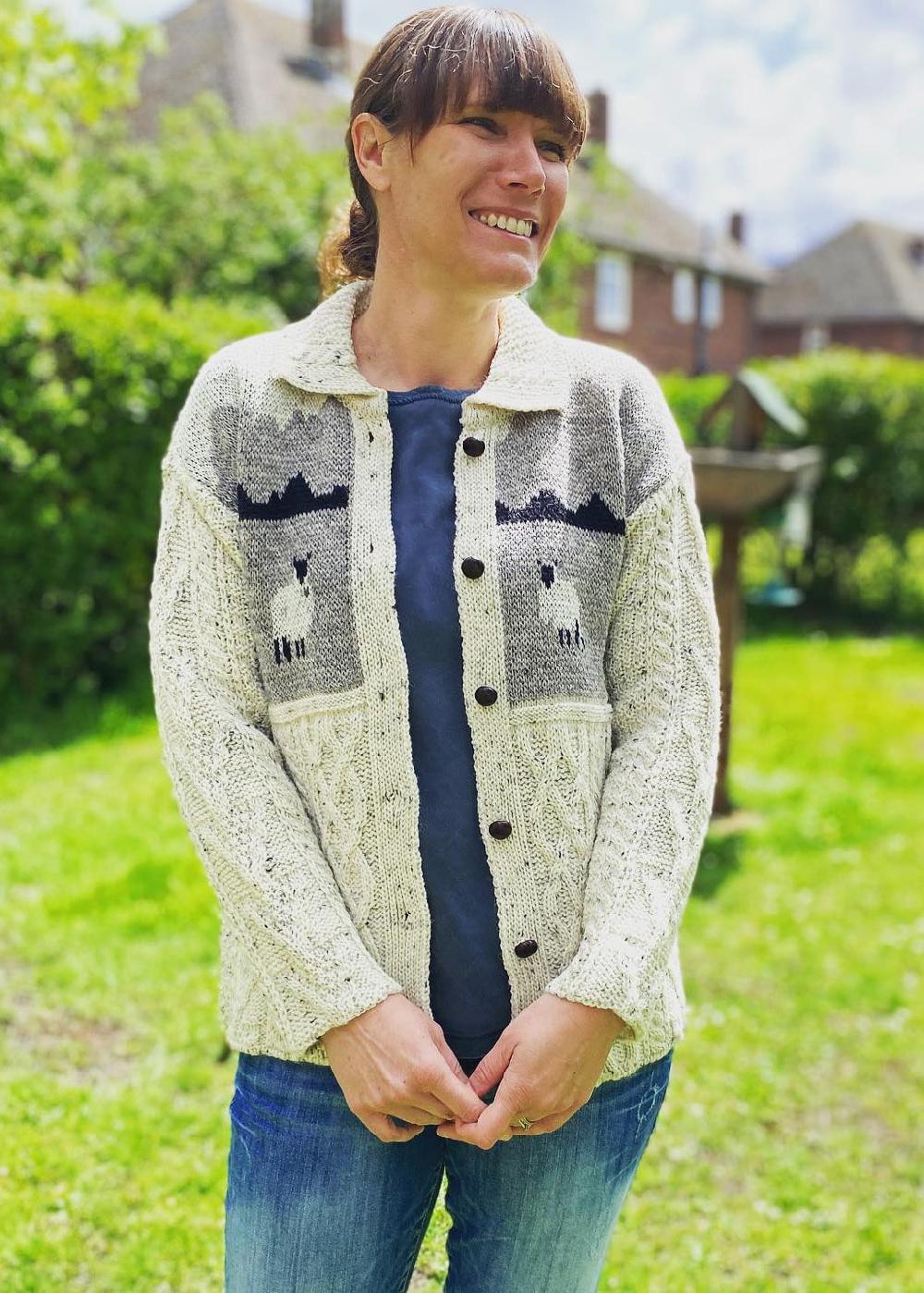 lambland Ladies Dales Sheep Aran Cardigan