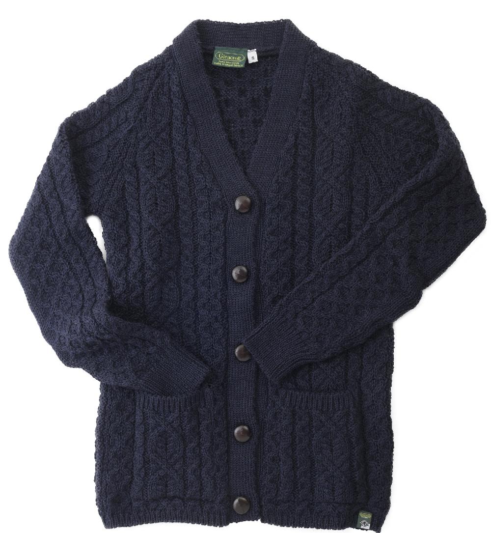 Lambland Ladies Long Cardigan With Leather Buttons