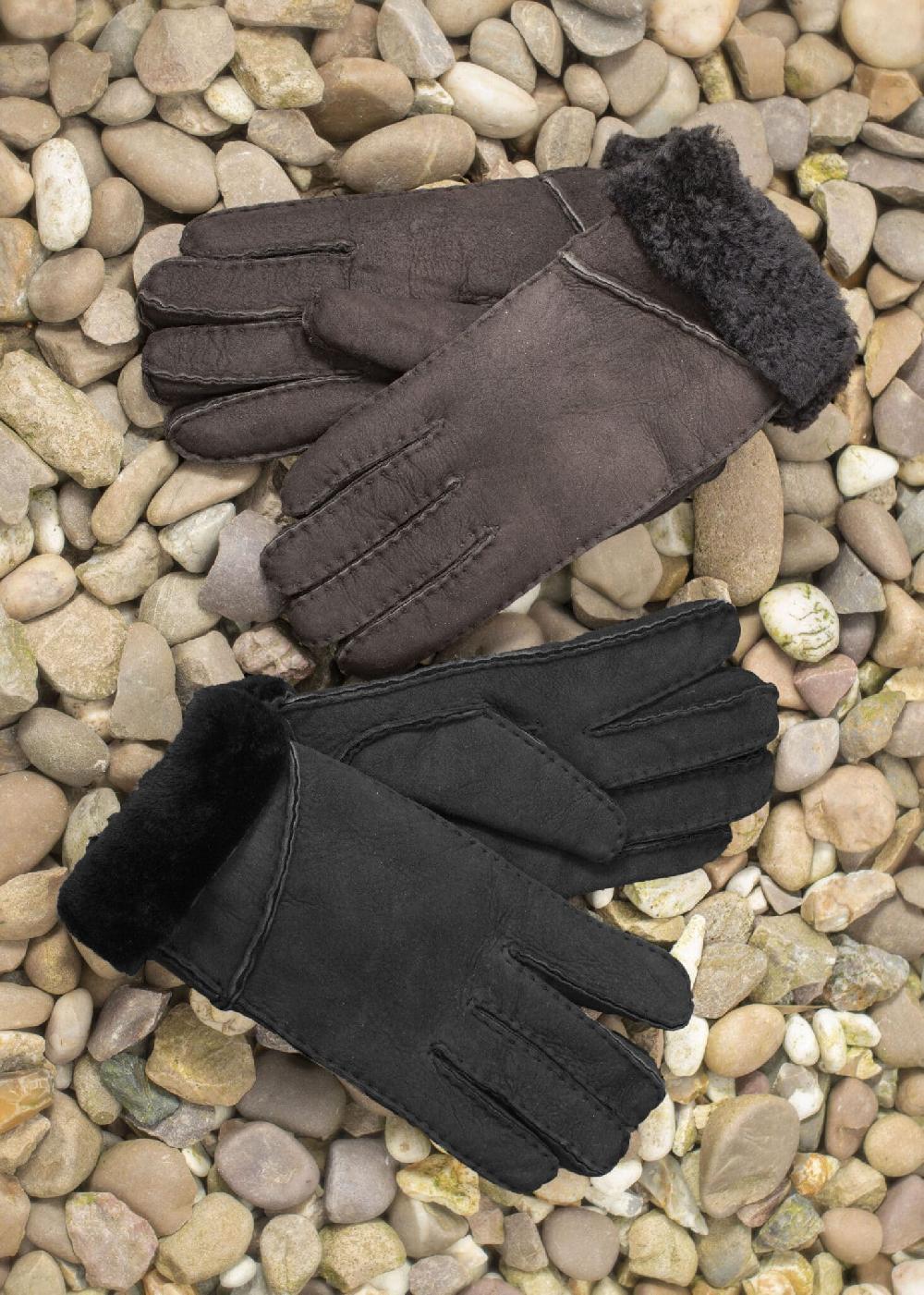 lambland Ladies Long Fold Over Sheepskin Gloves