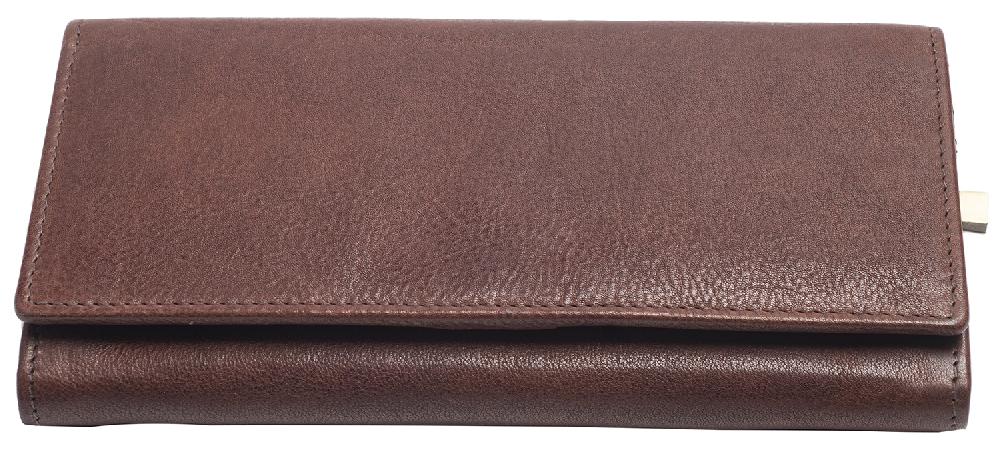 Lambland Large Brown Grained Leather Wallet