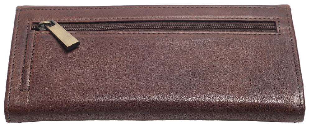 Lambland Large Brown Grained Leather Wallet